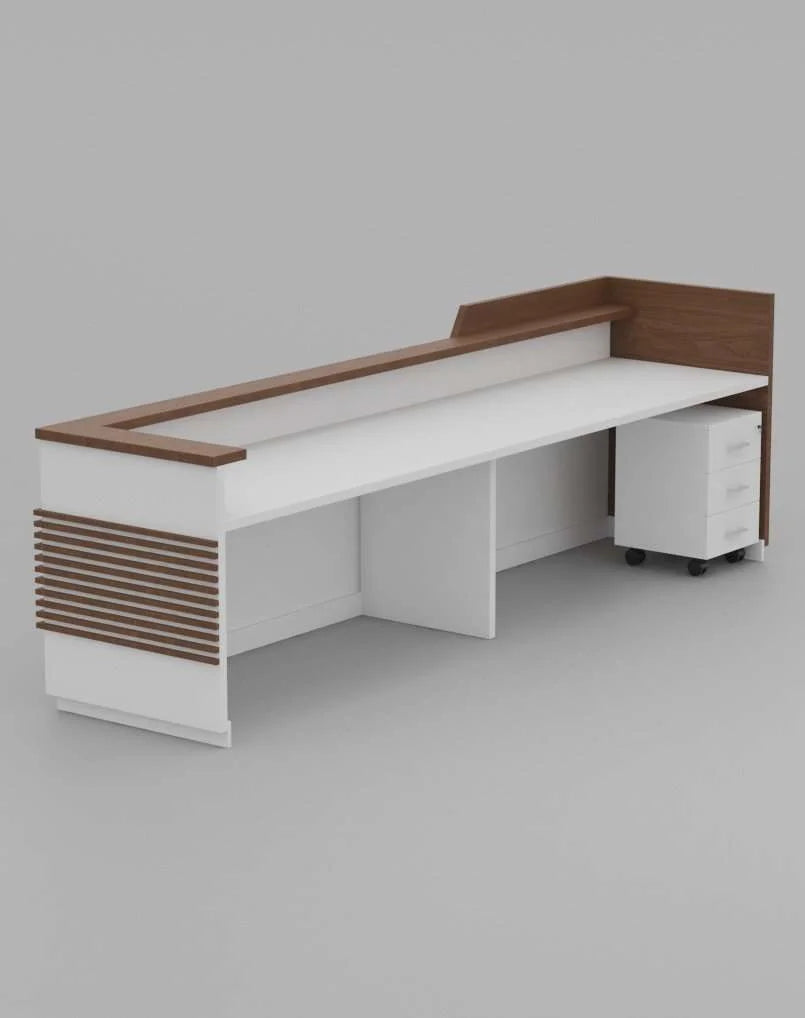 كاونتر استقبال خشب MDF ميلامين Dracul أبعاد 160×50×110 سم