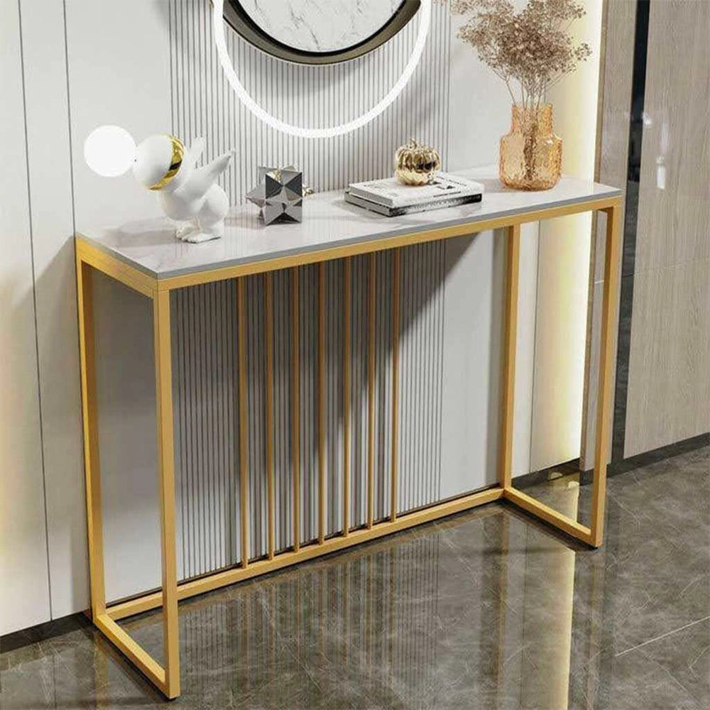 كونسول، 110 سم، أبيض/ذهبي مودرن عصري 
من فكره هوم