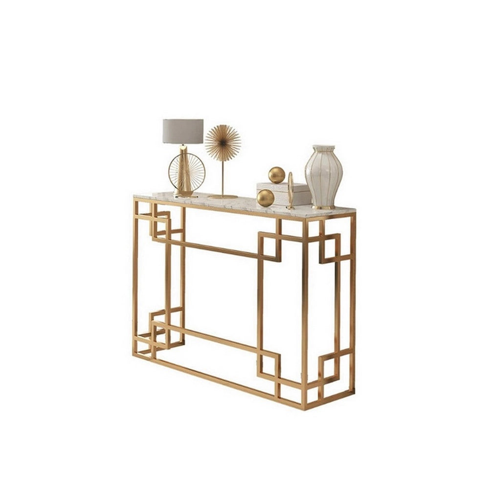 كونسول، 110 سم، أبيض/ذهبي مودرن fak . fa48 
من فكره هوم