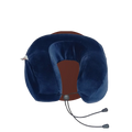 modern ergonomic navy blue neck pillow with adjustable cord, high quality for office or home