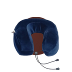 modern ergonomic navy blue neck pillow with adjustable cord, high quality for office or home