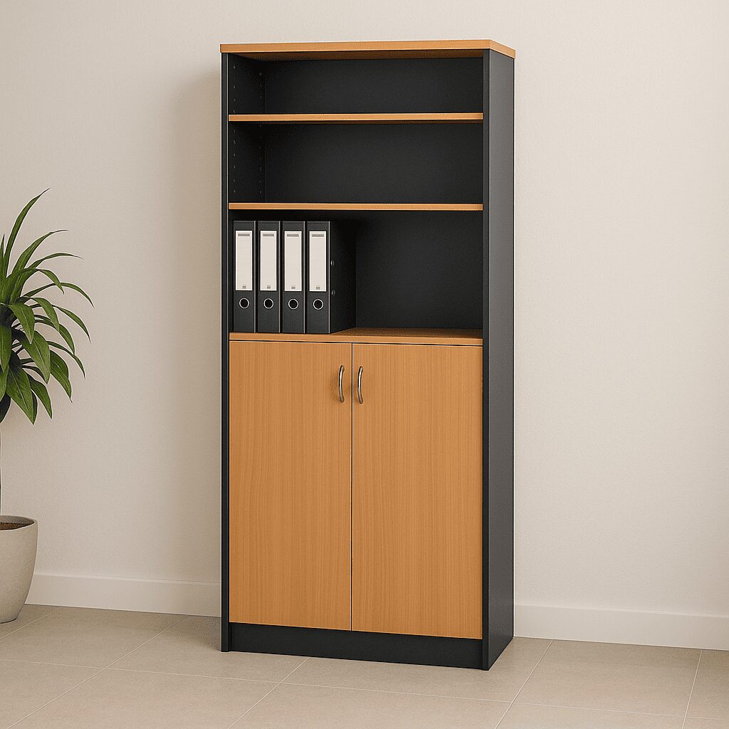 وحدة تخزين مكتبية خشب ام دي اف MDF ميلامين مقاومة للماء والحرارة مقاس 160×80×40 سم - موديل FK-010