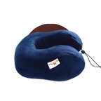 modern navy blue ergonomic neck pillow, high quality office and home comfort accessory