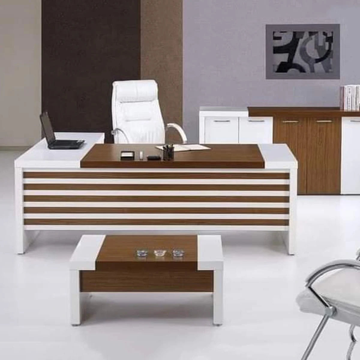 مكتب عمل خشب ام دي اف (MDF) ميلامين مقاوم للماء والحرارة مقاس 180*80 سم FK-075