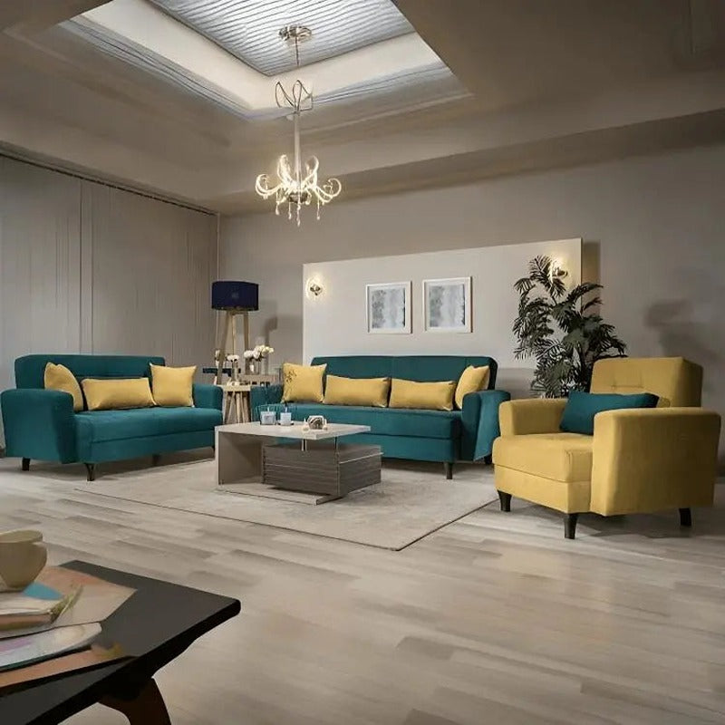 طقم انتريه, 3 قطع, اخضر/اصفر مودرن fek . fa020
من فكره هوم