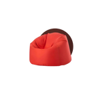 modern red bean bag chair with soft fabric, high-quality, detailed office and home furniture
