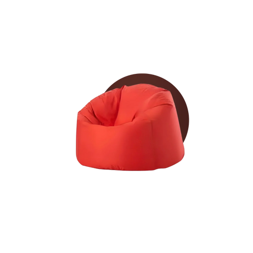 modern red bean bag chair with soft fabric, high-quality, detailed office and home furniture