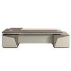 ​مكتب مدير مودرن فخم كود FK-057 مقاس 220×85 سم مصنوع من خشب MDF ملزوق ميلامين مقاوم للماء والحرارة