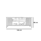 بوفيه مودرن خشب MDF وموسكي بيج بمقاس 80×160×40 سم لغرفة السفرة والمعيشة - فكرة هوم