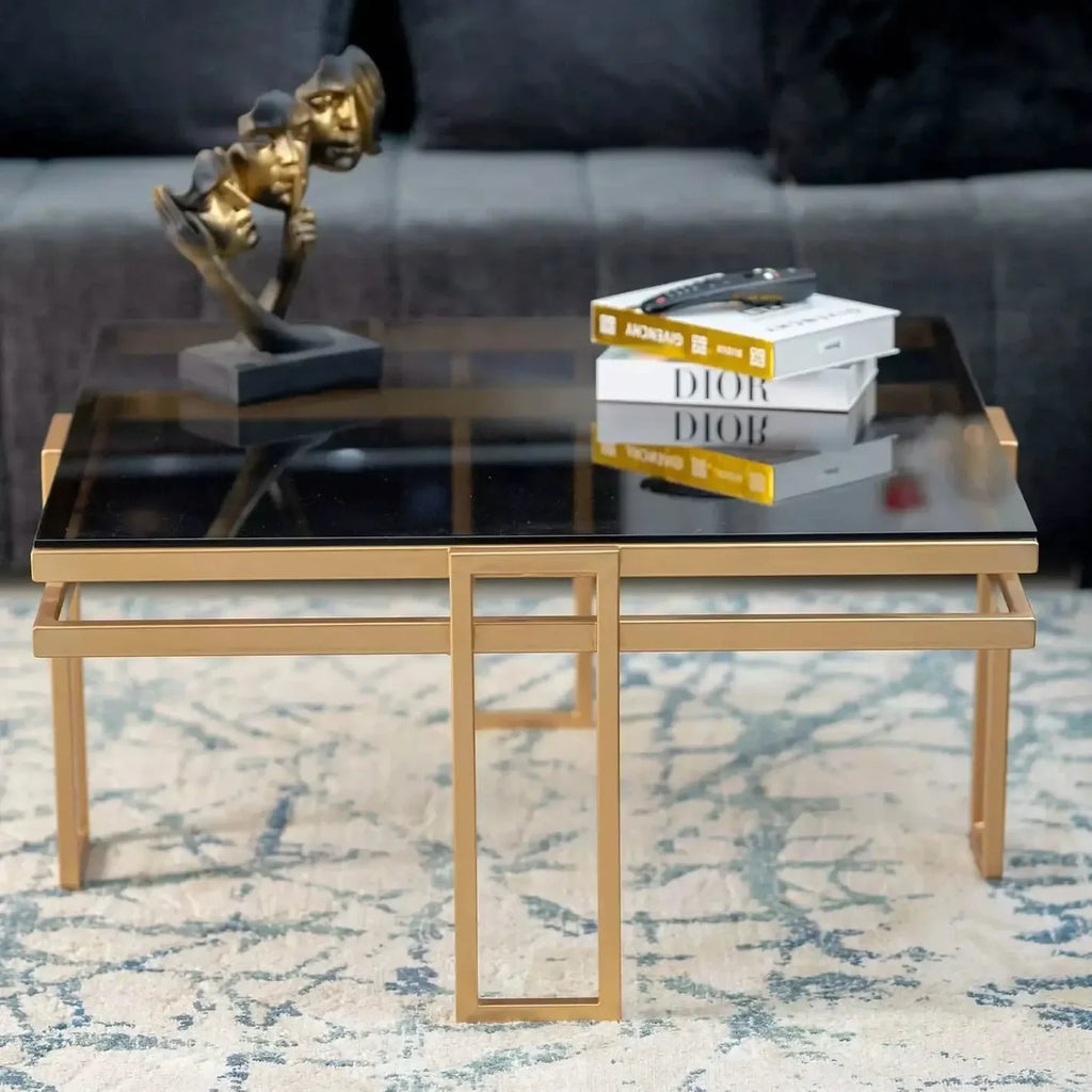 ترابيزة قهوة ستيل مودرن عصري اسود fek . fa037