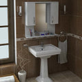 وحدة تخزين حمام مع مرايا 80× 80×16سمMDF
