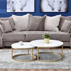 طقم ترابيزة ستيل، قطعتين مودرن ابيض fek . fa036