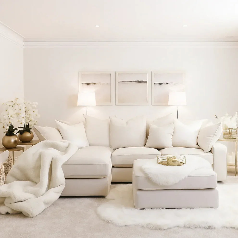 ركنة مع بف خشب زان مودرن ابيض fek . fa034