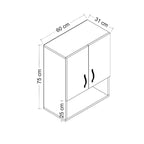 وحدة تخزين حمام 75×60×30سم MDF