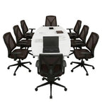 طاولة اجتماعات مودرن خشب MDF ميلامين مقاوم للماء والحرارة مقاس 240×120 سم - موديل FK-022