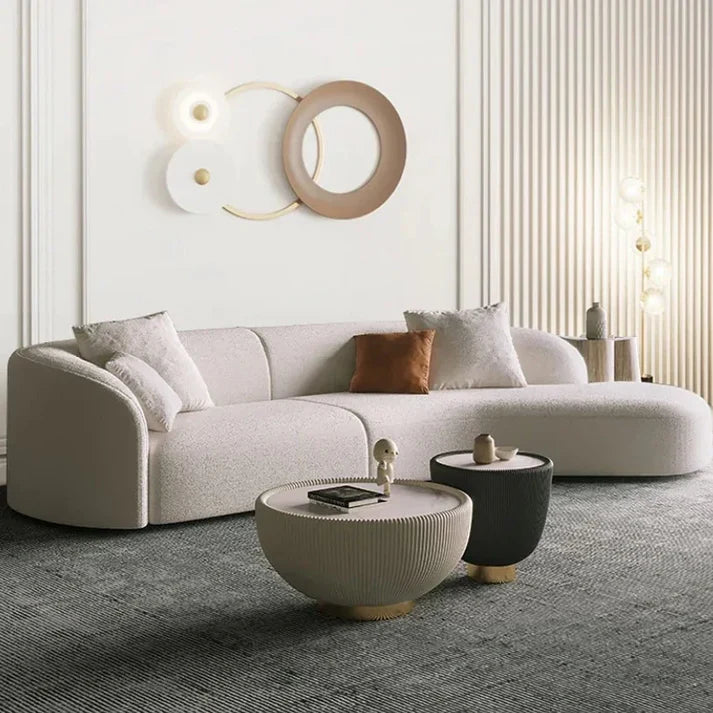 أريكة fek 0018 مودرن خشب زان - بيج (280 سم)