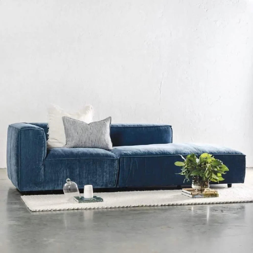 أريكة fek 0028 مودرن خشب زان - أزرق (230 سم)