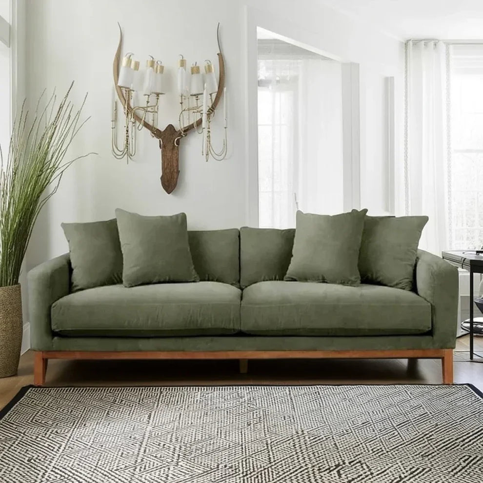 أريكة fek 0039 مودرن خشب زان - أخضر (220 سم)