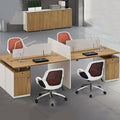 ​خلية عمل مكتبية 4 أفراد بمقاس 240×120 سم مصنعة من خشب MDF ملزوق ميلامين مقاوم للماء والحرارة  FK-020