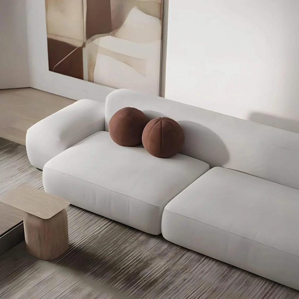 أريكة fek 0034 مودرن خشب طبيعي - أوف وايت (220 سم)