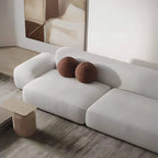 أريكة fek 0034 مودرن خشب طبيعي - أوف وايت (220 سم)