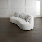 أريكة fek 0035 مودرن خشب طبيعي - أوف وايت (220 سم)