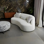 أريكة fek 0035 مودرن خشب طبيعي - أوف وايت (220 سم)