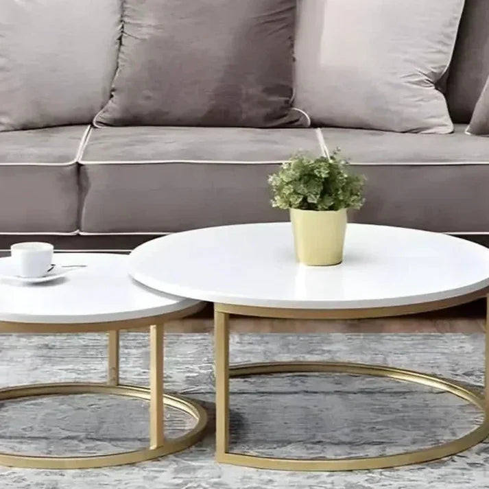 طقم ترابيزة ستيل، قطعتين مودرن ابيض fek . fa036
من فكره هوم 