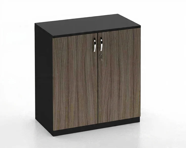 سايد مكتب جانبي 2 ضلفة خشب MDF مقاوم للمياه مقاس 80×80×40 سم على خلفية بيضاء
