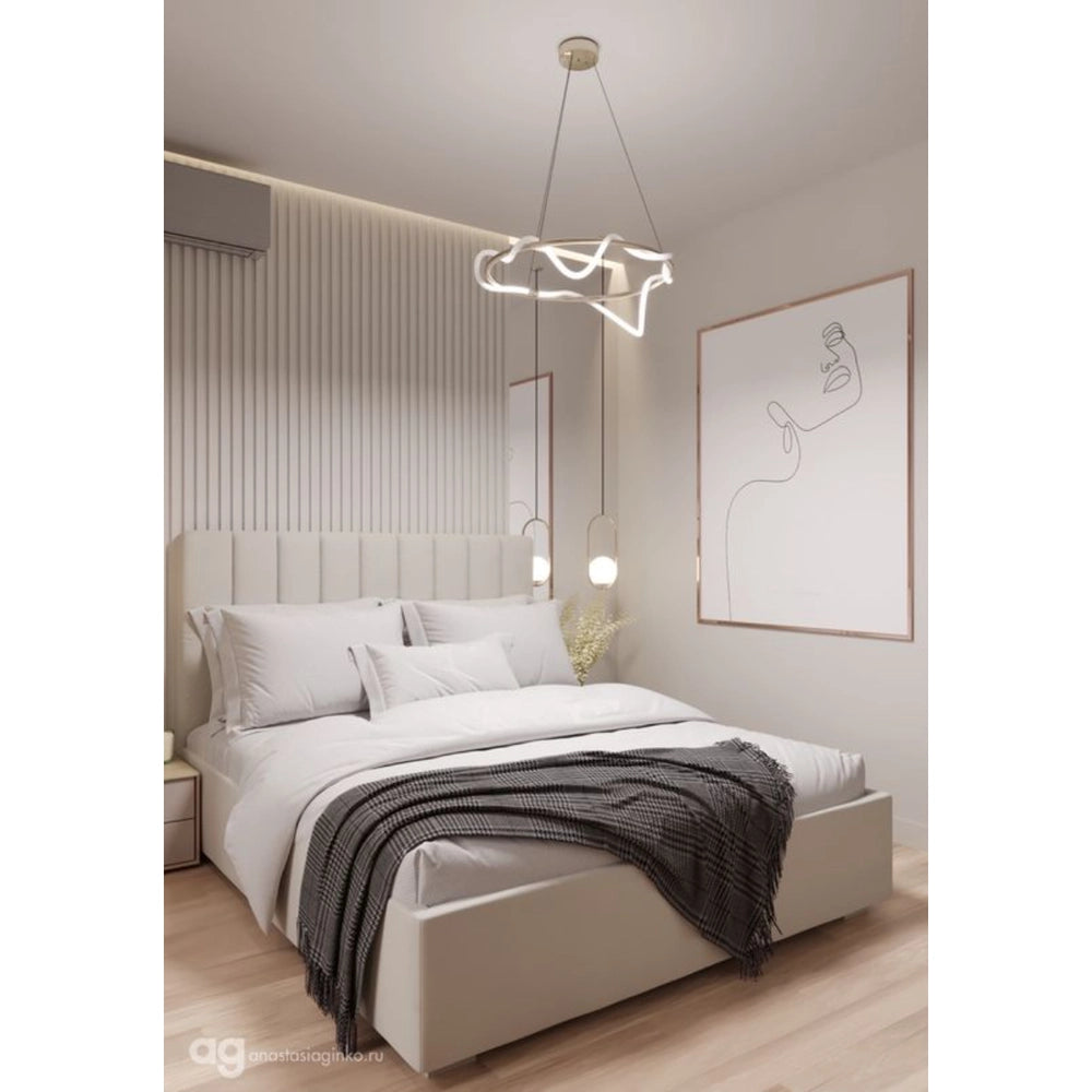 سرير نيرفانا  مودرن اوف وايت fek00301 من فكره هوم