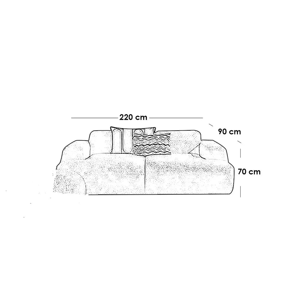 أريكة fek 0020 مودرن خشب زان - أبيض (220 سم)