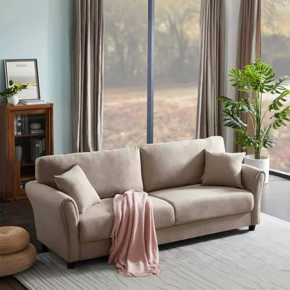 أريكة fek0014 مودرن خشب زان - بيج (160 سم)