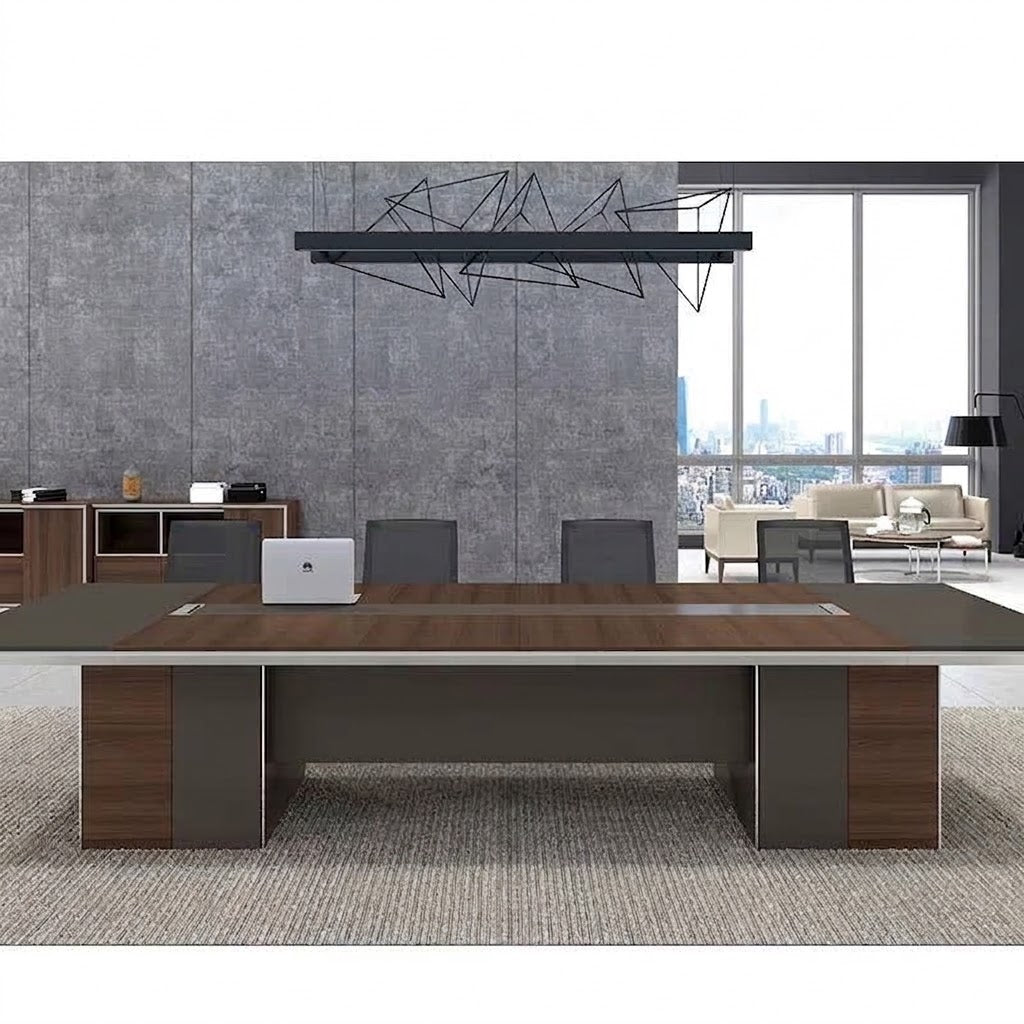 طاولة اجتماعات فاخرة خشب MDF ميلامين مقاوم للماء والحرارة مقاس 240×120 سم - موديل FK-023