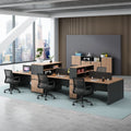 ​خلية عمل مكتبية حديثة خشب MDF ملزوق ميلامين مقاوم للحرارة والمياه مقاس 360×120 سم موديل Fk-019