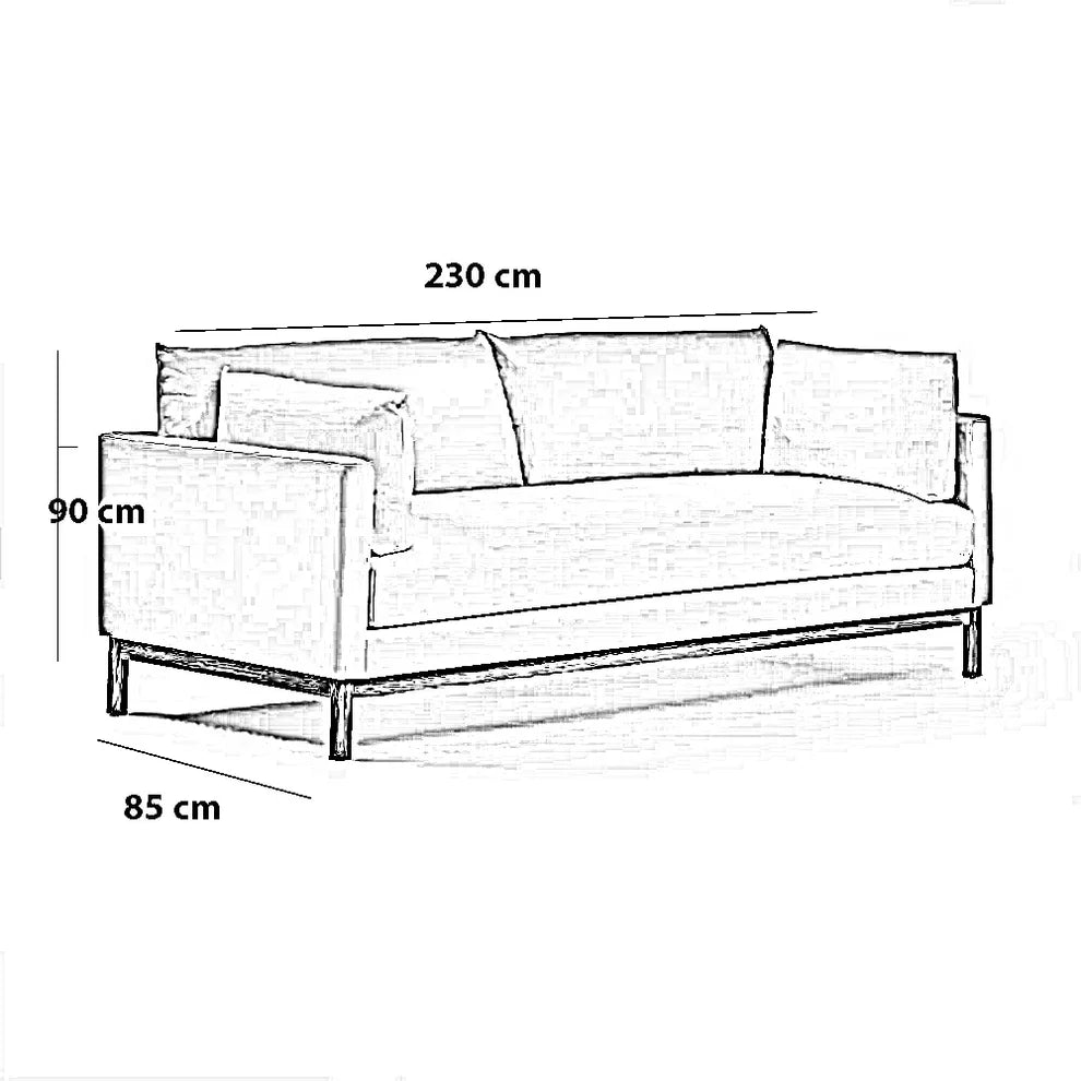 أريكة fek 0038 مودرن خشب وزان - أوف وايت (230 سم)