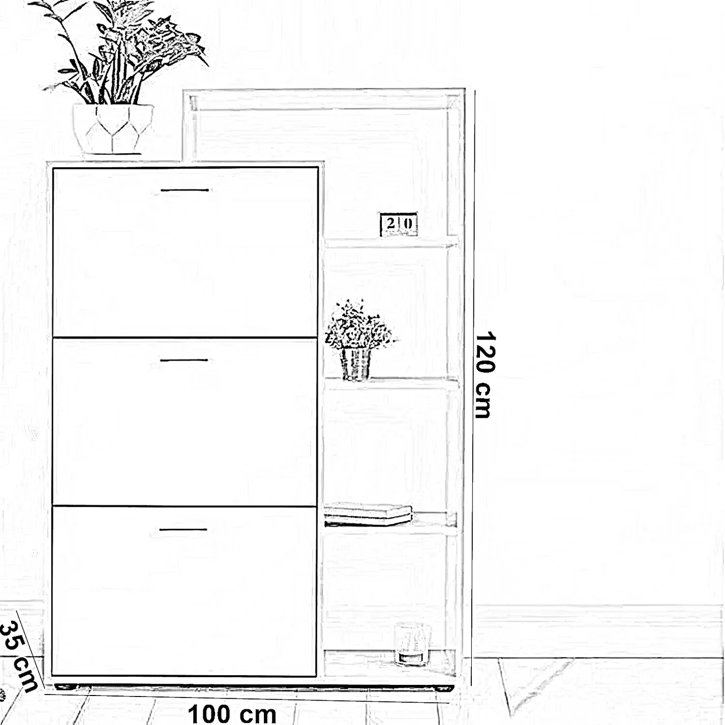 جزامات روايا عصري مودرن خشبي ابيض fek0053