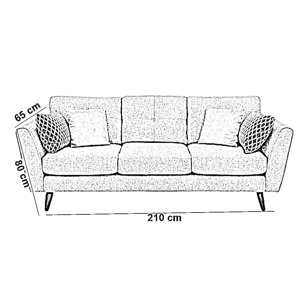 أريكة fek 0029 مودرن خشب زان - رمادي فاتح (210 سم)