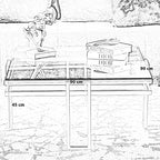 ترابيزة قهوة ستيل مودرن عصري اسود fek . fa037