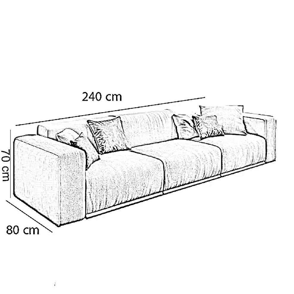أريكة fek 0021 مودرن خشب زان - بيج (240 سم)