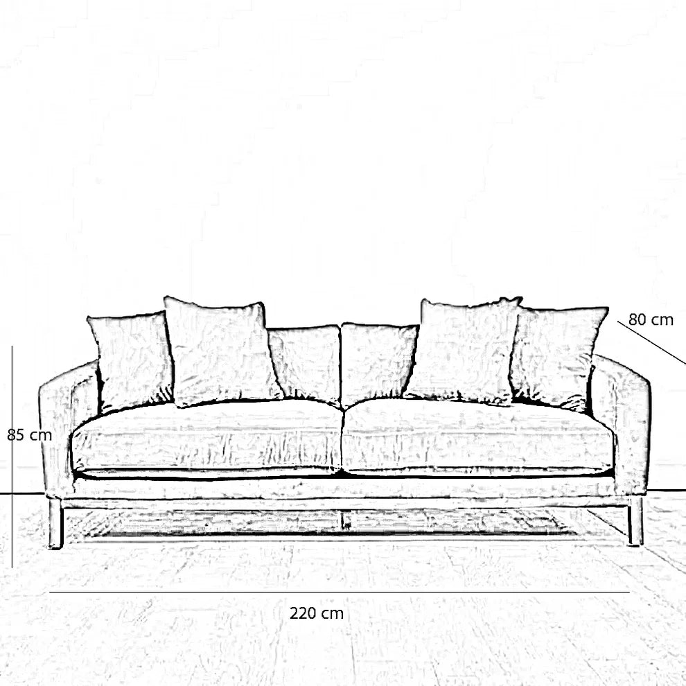 أريكة fek 0039 مودرن خشب زان - أخضر (220 سم)