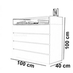 وحدات ادراج تايدي بوكس راقي مودرن ابيض fek0020
