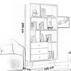 مكتبه مداد مودرن  خشبي بني كلاسيكي fek0097