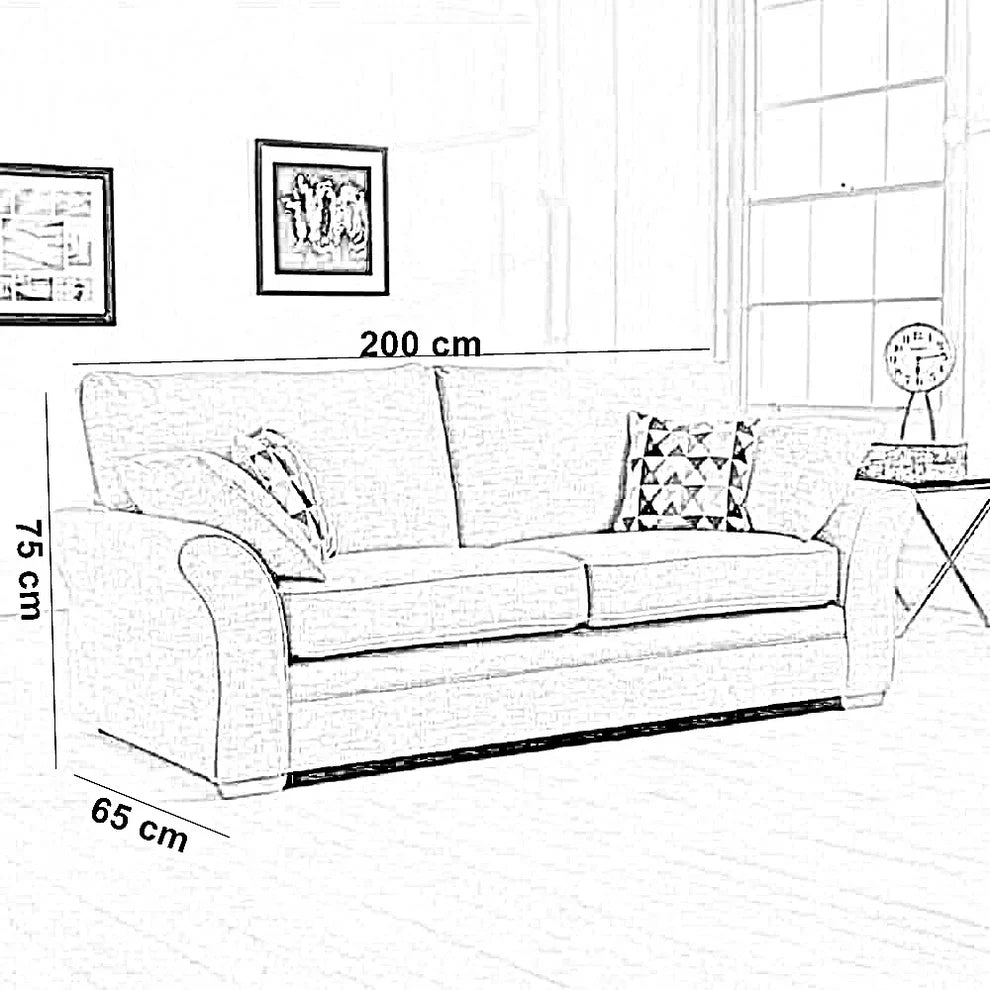 أريكة fek 0016 مودرن خشب زان - بيج (200 سم)