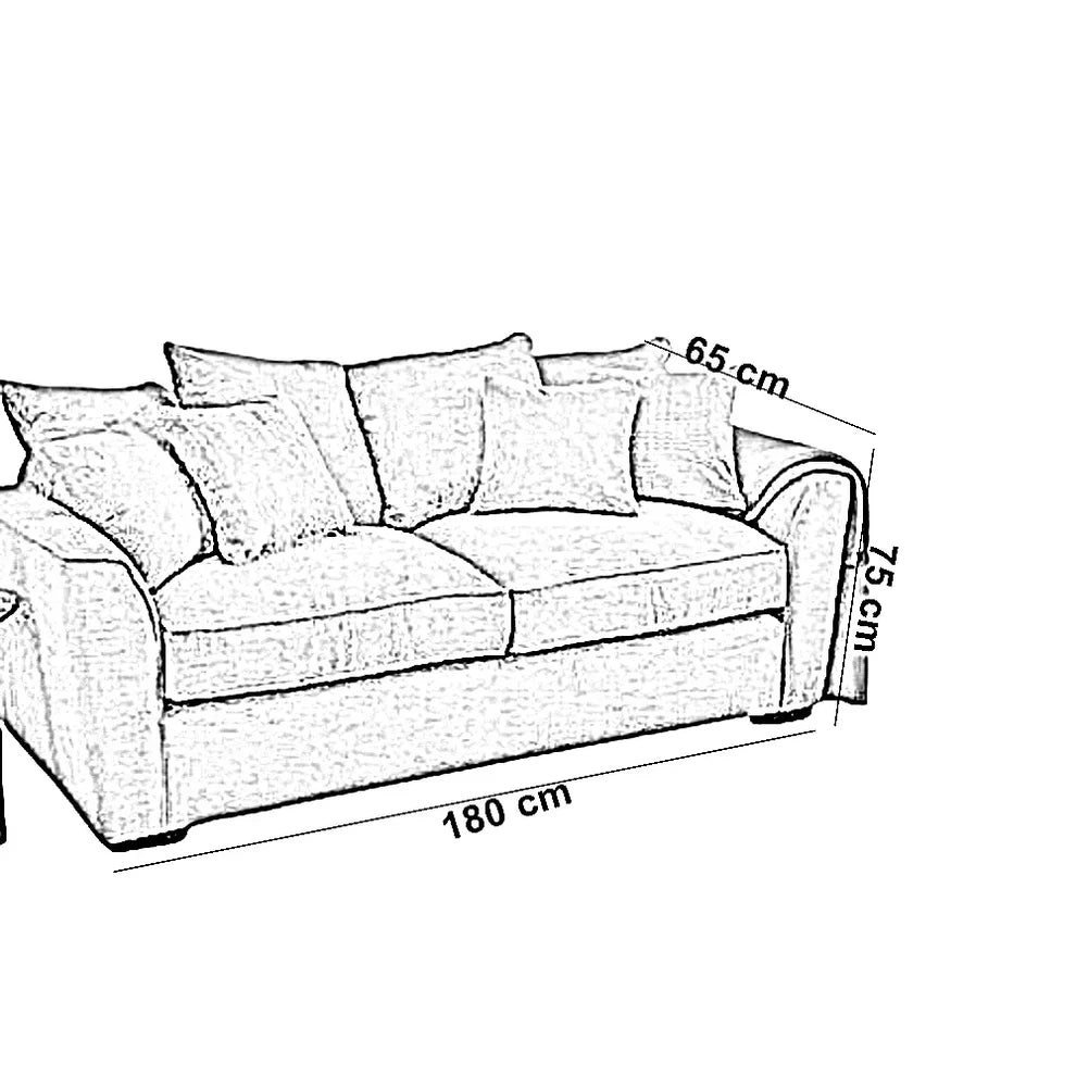أريكة fek 0036 مودرن خشب زان - رمادي فاتح (180 سم)