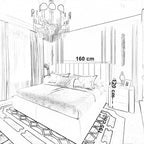 سرير  خشب موسكي مودرن عصري بيج fek.fa0018