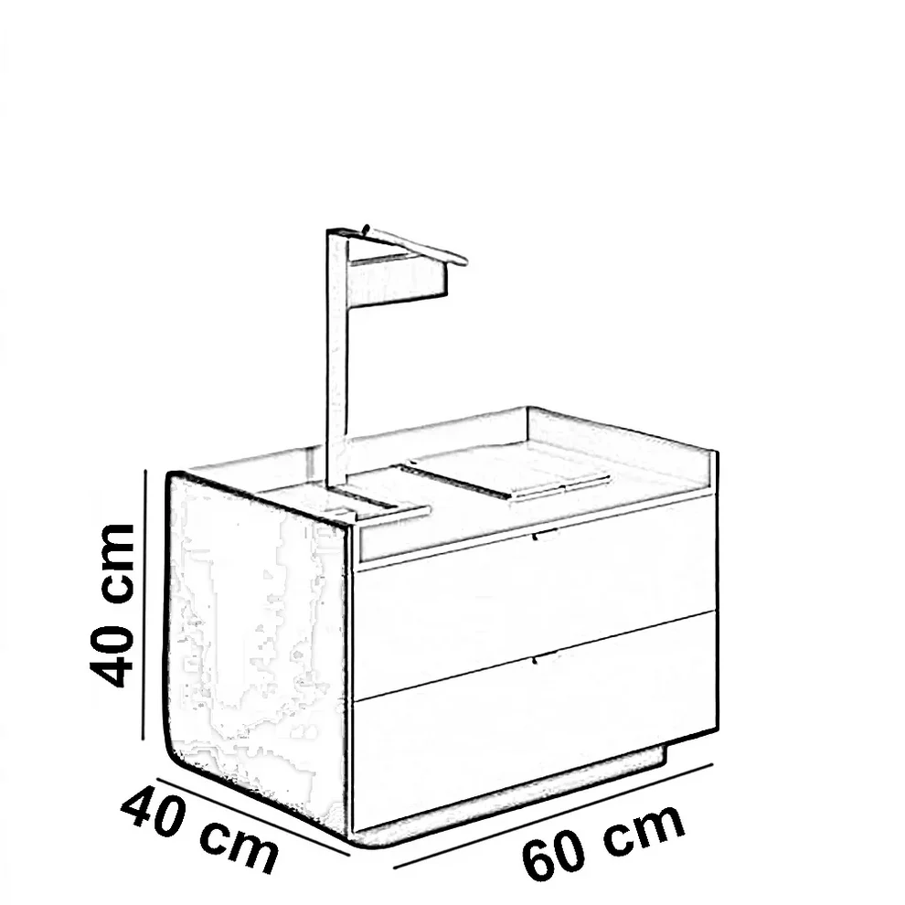 كومود نيرا راقي مودرن اسود fek0087