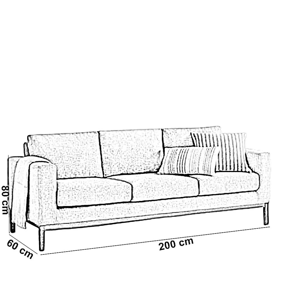 أريكة fek 0030 مودرن خشب زان - بيج (200 سم)