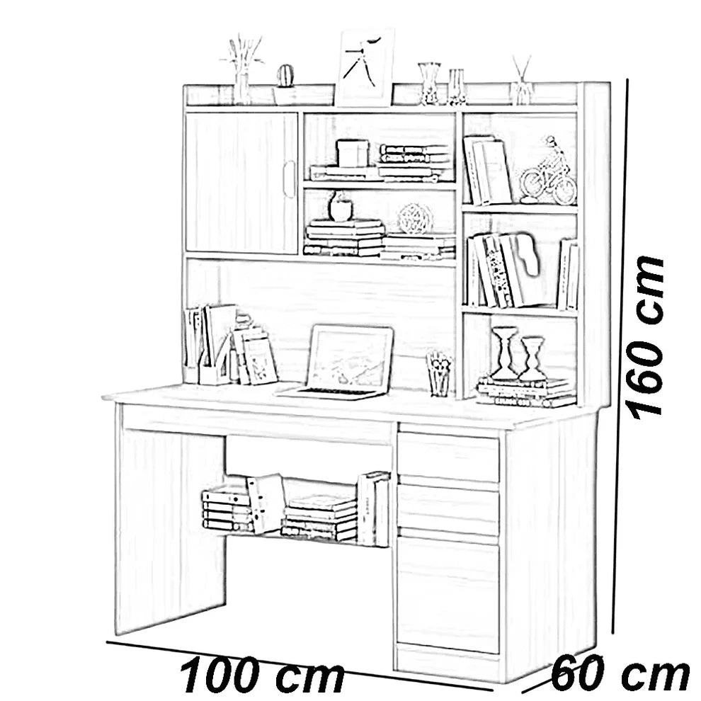 مكتب عمل مودرن خشب MDF تايواني مقاس 160×60 سم