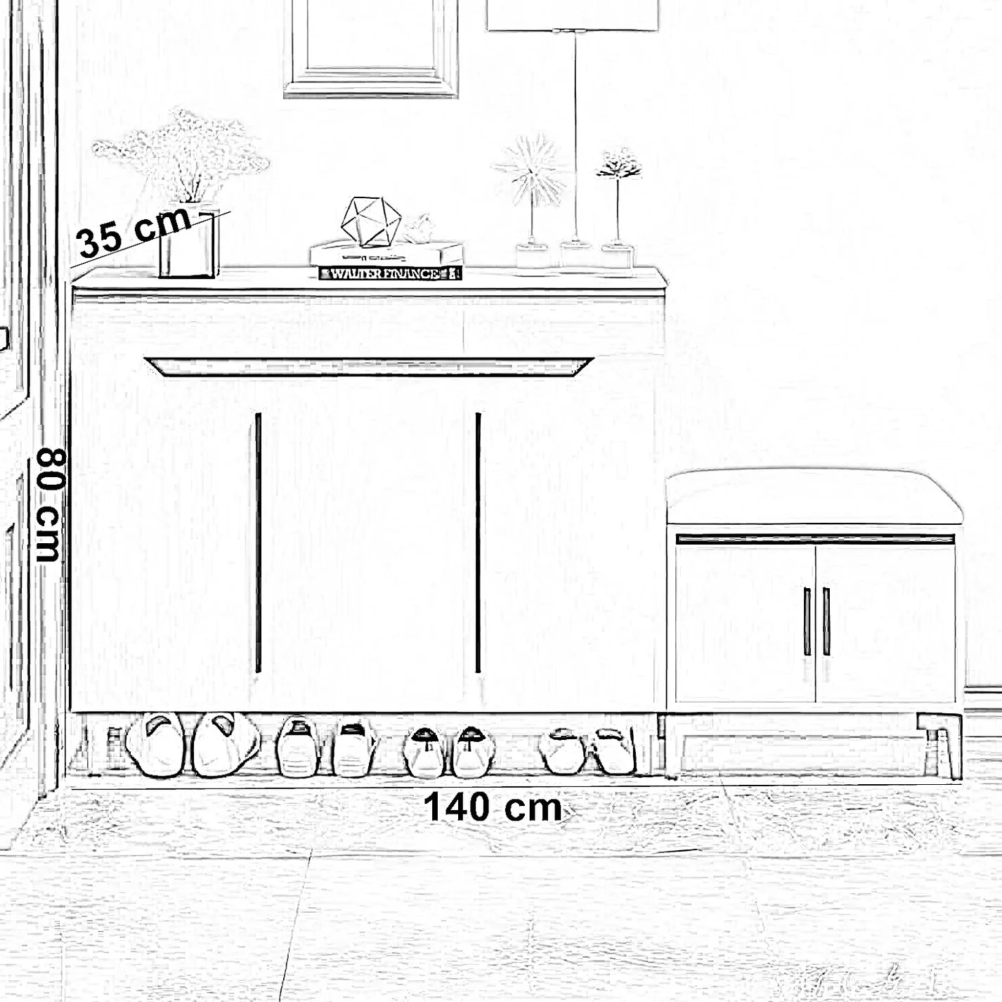 جزامات كيوب مودرن راقي  خشبي fek0034