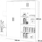 مكتبه لاينز مودرن ابيض عصري fek0095